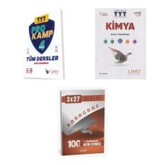 2027 Limit TYT Tüm Dersler Prokamp + Kimya Soru + anla kazan paragraf deneme 3'lü Set