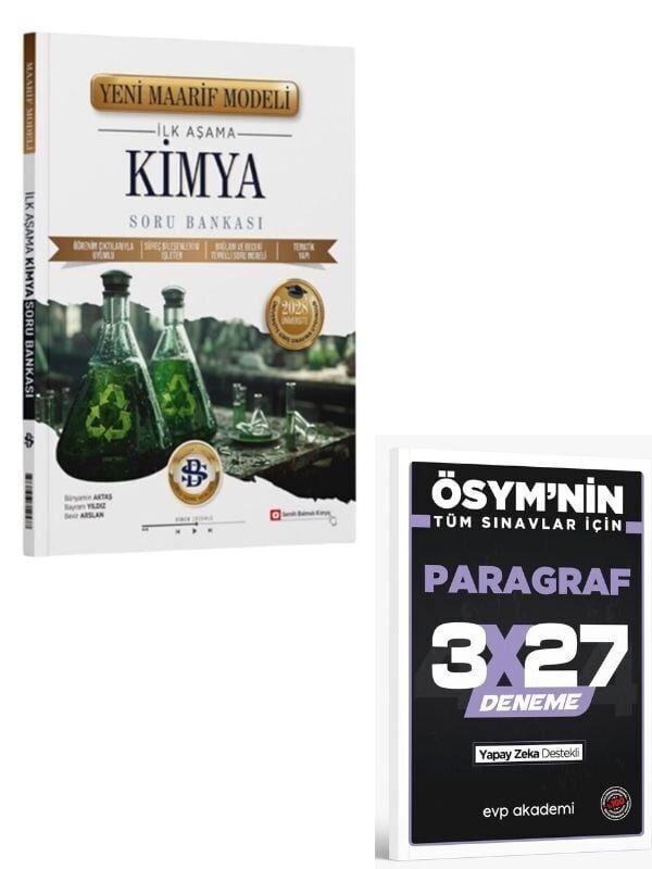 BilgiSarmal 2027 Üniversiteye Hazırlık Kimya İlk Aşama Maarif Model Soru Bankası+ EVP Akademi Paragraf