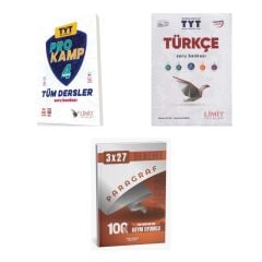 2027 Limit TYT Tüm Dersler Prokamp + Türkçe Soru + anla kazan paragraf deneme 3'lü Set