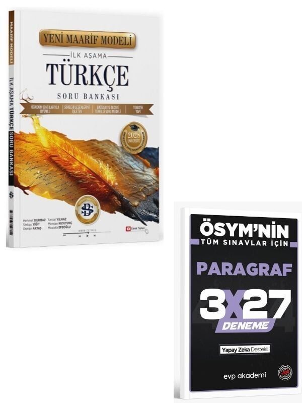 BilgiSarmal 2027 Üniversiteye Hazırlık Türkçe İlk Aşama Maarif Model Soru Bankası+ EVP Akademi Paragraf