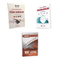 2027 TYT Limit Tüm Dersler Soru + Kronometre Problemler Soru + anla kazan paragraf deneme 3'lü Set