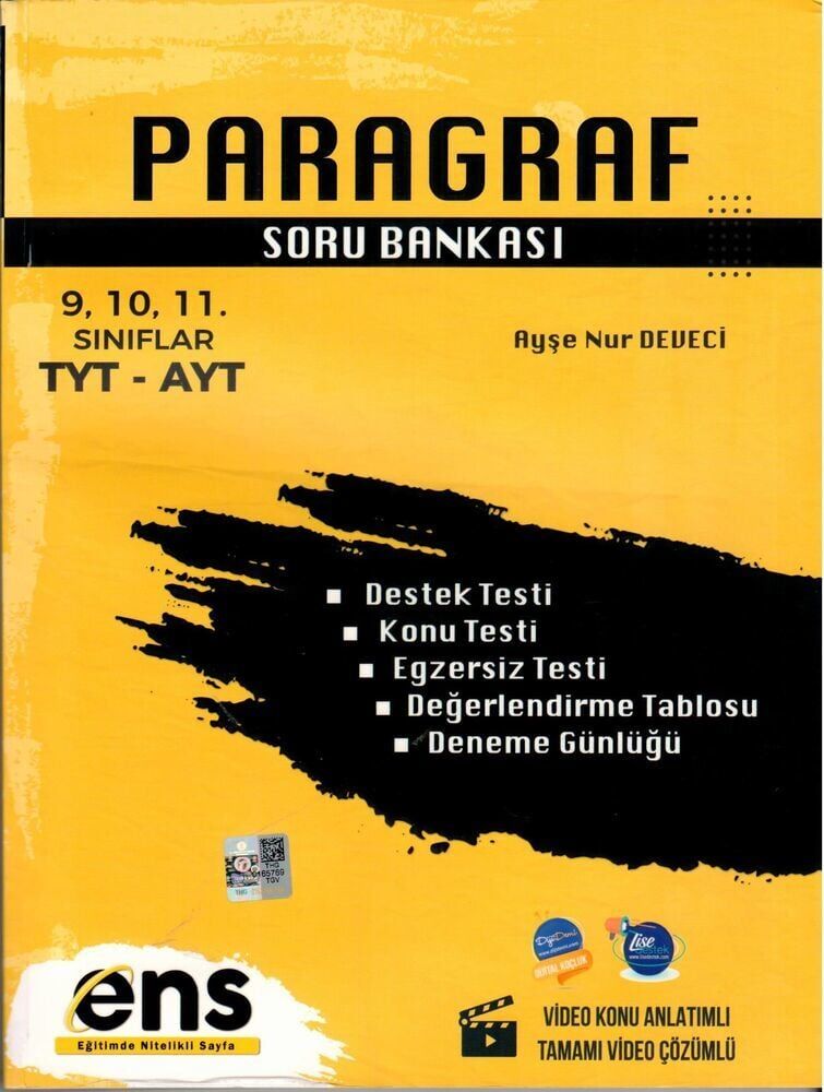 ENS Yayıncılık TYT AYT Paragraf Soru Bankası