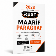 EVP Akademi 2028 REST Serisi Maarif Model Paragraf Soru Bankası 100 Özgün Tematik Soru Çözümlü