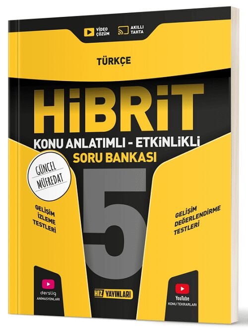 Hız Yayınları 5. Sınıf Türkçe HİBRİT Konu Anlatımlı Etkinlikli Soru Bankası