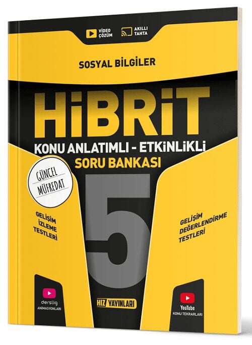 Hız Yayınları 5. Sınıf Sosyal Bilgiler HİBRİT Konu Anlatımlı Etkinlikli Soru Bankası