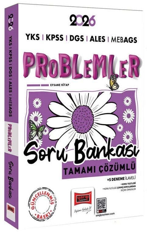 Yargı 2026 KPSS MEB-AGS ALES DGS YKS Problemler Soru Bankası Çözümlü Papatya Serisi Yargı Yayıncılık