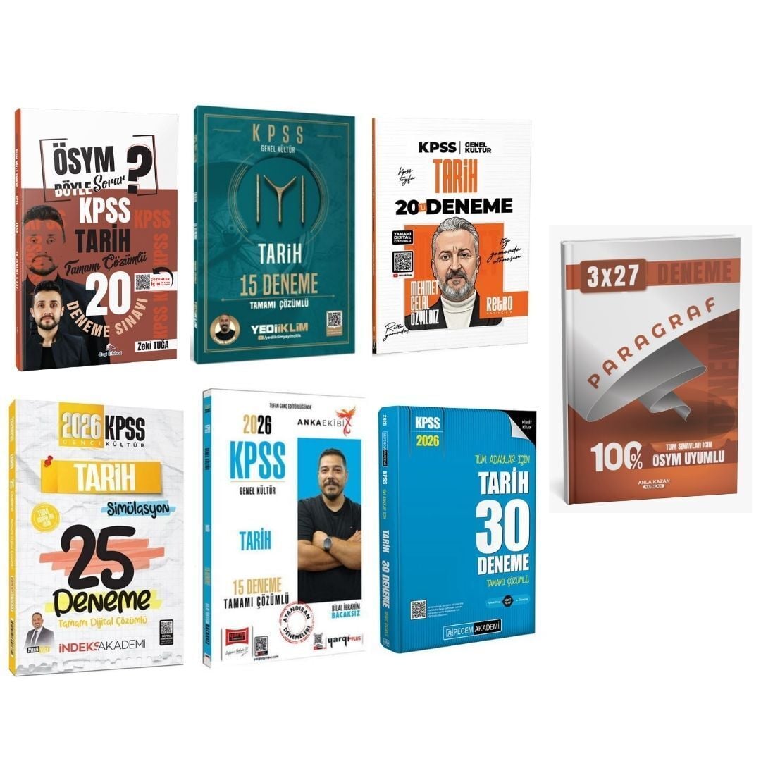 2026 KPSS Tarih Süper Kazandıran Karma Deneme Seti