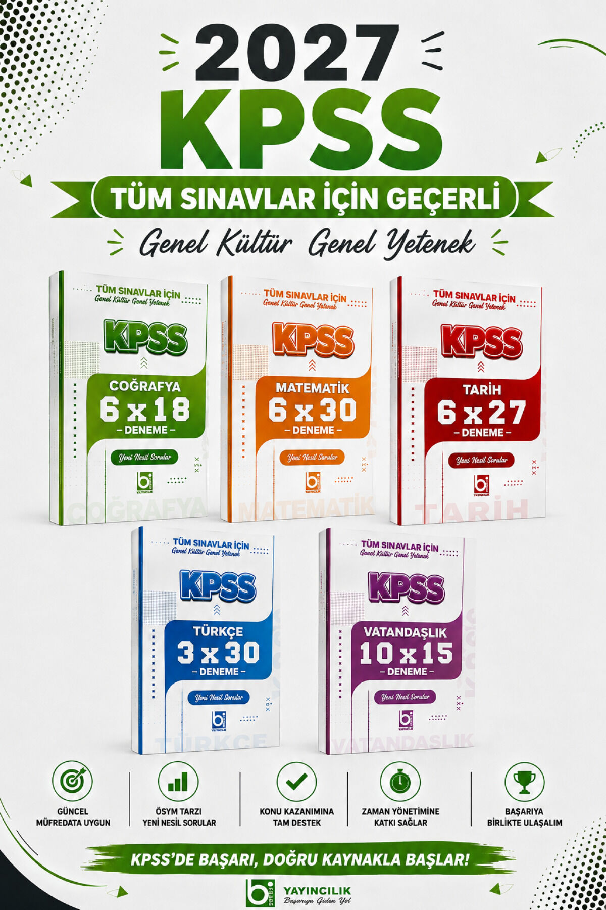 2027 KPSS GYGK Tüm Dersler 31 Deneme QR Çözümlü ( Tarih - Coğrafya - Vatandaşlık - Türkçe - Matemati