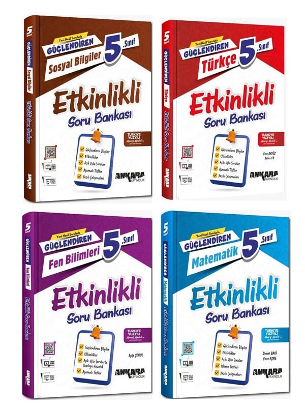 Ankara 2026 5. Sınıf Tüm Dersler Etkinlikli Soru Bankası 4 lü Set