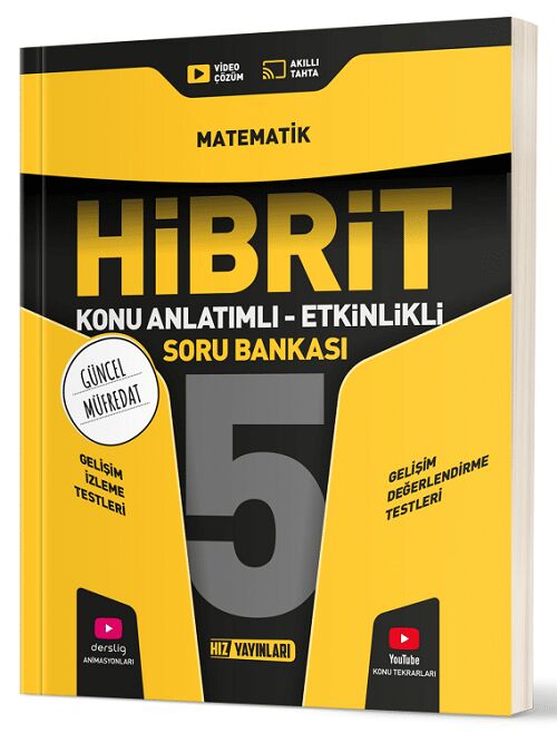 Hız Yayınları 5. Sınıf Matematik HİBRİT Konu Anlatımlı Etkinlikli Soru Bankası
