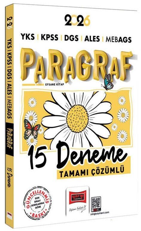 Yargı 2026 KPSS MEB-AGS ALES DGS YKS Paragraf 15 Deneme Çözümlü Papatya Serisi Yargı Yayınları