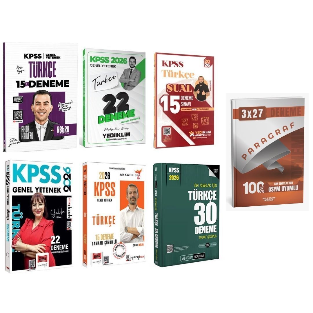 2026 KPSS Türkçe Süper Kazandıran Karma Deneme Seti