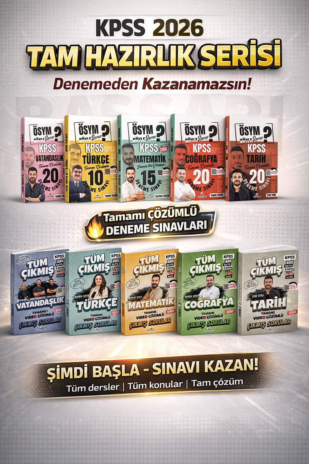 Dizgi Kitap 2026 KPSS Türkçe, Matematik, Tarih, Coğrafya ve Vatandaşlık Deneme Sınavı & Tüm Dersler Çıkmış Sorular Seti