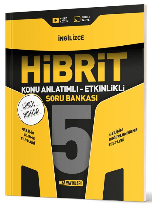 Hız Yayınları 5. Sınıf İngilizce HİBRİT Konu Anlatımlı Etkinlikli Soru Bankası