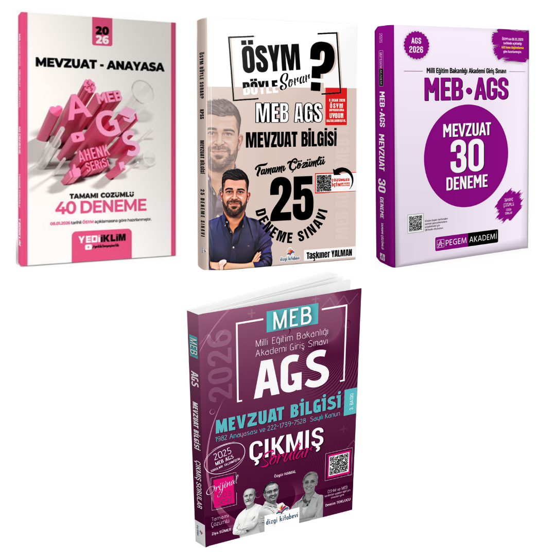 Yediiklim 2026 Meb-Ags Mevzuat-Anayasa Deneme & Meb Ags Karma Yayınlar Deneme ve Çıkmış Sorular Seti