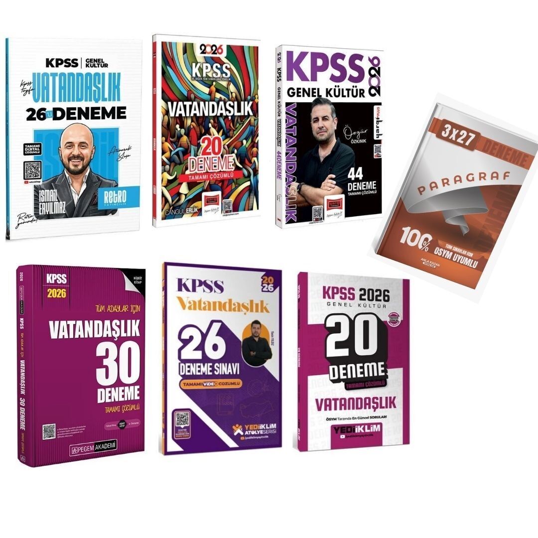 2026 KPSS Vatandaşlık Süper Kazandıran Karma Deneme Seti