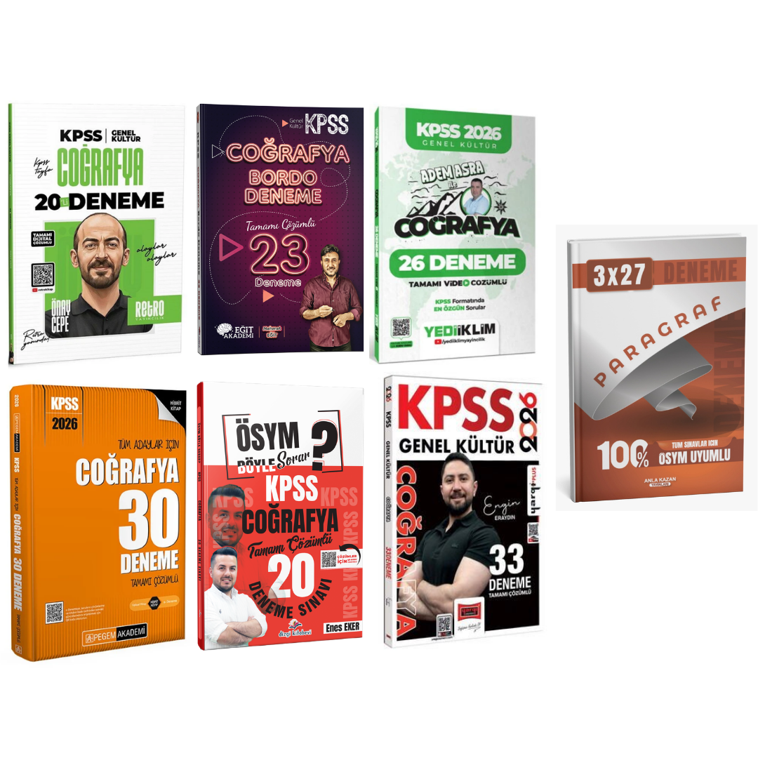 2026 KPSS Coğrafya Süper Kazandıran Karma Deneme Seti