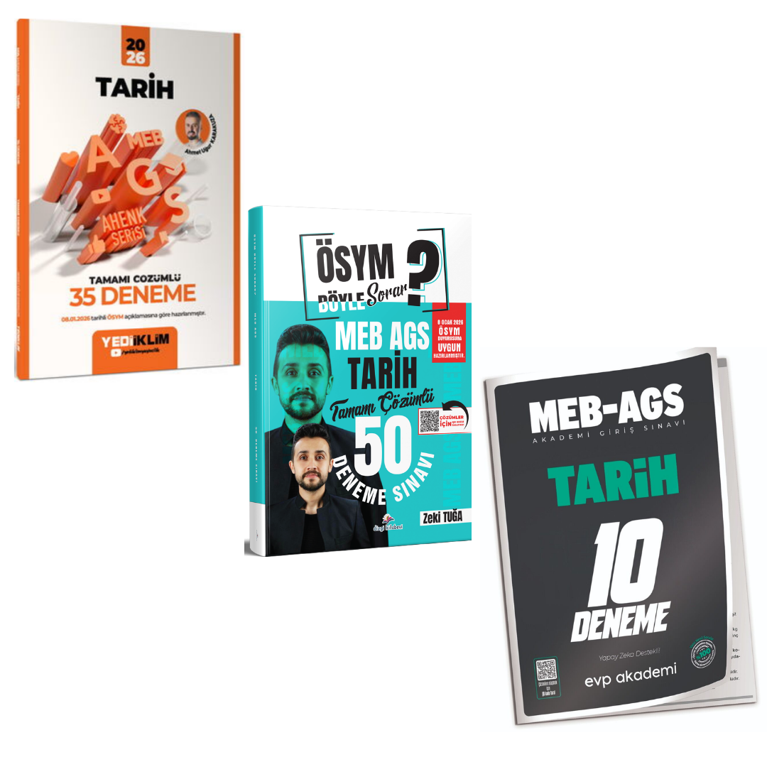 Yediiklim 2026 Meb-Ags Ahenk Tarih 35 Deneme & Dizgi Kitap Meb Ags Tarih 50 Deneme & EVP Akademi Deneme