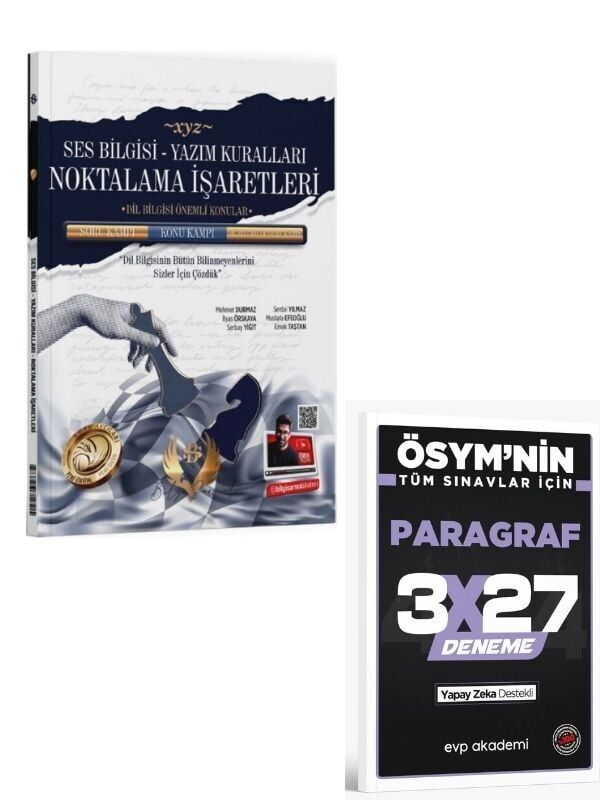 BilgiSarmal 2027 Ses Bilgisi Yazım Kuralları Noktalama İşaretleri Soru ve Konu Kampı+ EVP Akademi Paragraf