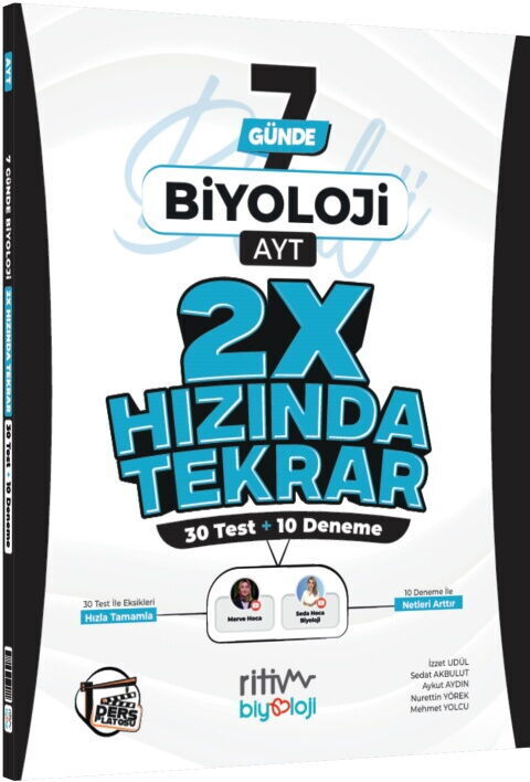Ritim Biyoloji AYT Biyoloji Ders Platosu 7 Günde 2X Hızında Tekrar Deneme