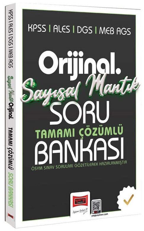 Yargı 2026 KPSS MEB-AGS ALES DGS Sayısal Mantık Orijinal Soru Bankası Çözümlü Yargı Yayınları