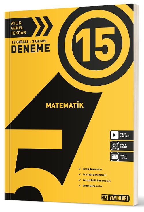 Hız Yayınları 5. Sınıf Matematik 15 Deneme Hız Yayınları