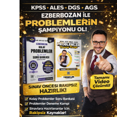 Yediiklim KPSS-AGS-DGS-ALES Problemler Deneme Kampı (60 Deneme) & Ezberbozan Kolay Problemler Soru Bankası Pegem Seti