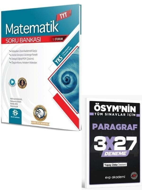 BilgiSarmal 2027 TYT Matematik Soru Bankası+ EVP Akademi Paragraf
