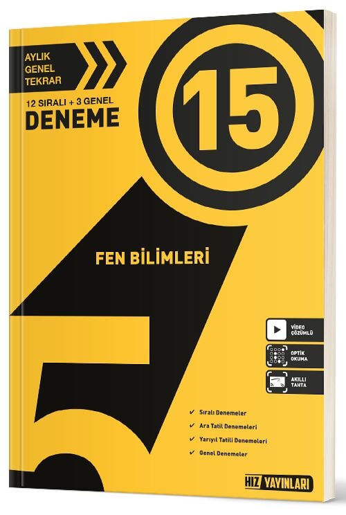 Hız Yayınları 5. Sınıf Fen Bilimleri 15 Deneme Hız Yayınları