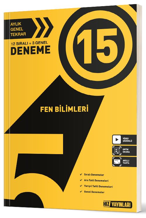 Hız Yayınları 5. Sınıf Fen Bilimleri 30 Haftalık Deneme