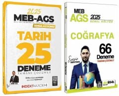 HocaWebde + İndeks 2025 MEB-AGS Türkiye Coğrafyası + Tarih 66+25 Deneme 2 li Set - Engin Eraydın, Aydın Yüce HocaWebde Yayınları