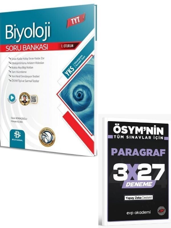BilgiSarmal 2027 TYT Biyoloji Soru Bankası+ EVP Akademi Paragraf