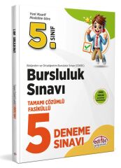 Editör Yayınları 5. Sınıf 2025 Bursluluk Sınavı Tamamı Çözümlü 5 Deneme