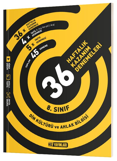 Hız Yayınları 8. Sınıf Din Kültürü ve Ahlak Bilgisi 36 Haftalık Kazanım Denemeleri
