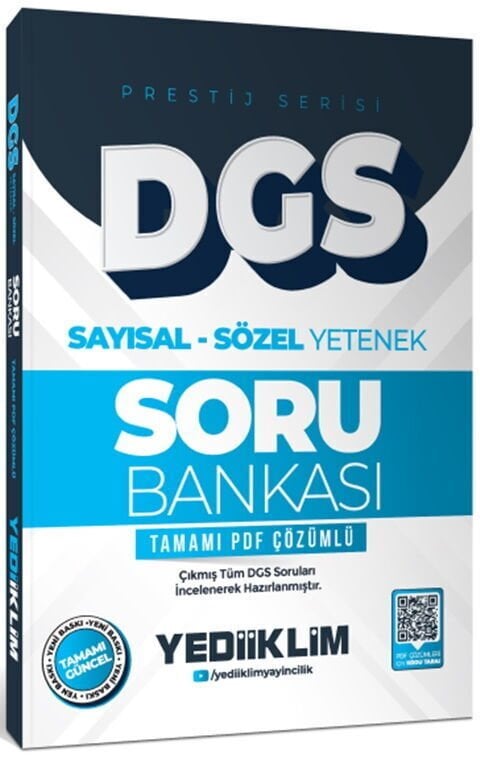 Yediiklim Yayınları 2026 DGS Prestij Serisi Sayısal Sözel Yetenek Tamamı PDF Çözümlü Soru Bankası