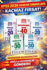 2026 KPSS Ultra Serisi Deneme Seti Tüm Dersler Coğrafya, Tarih, Matematik, Vatandaşlık, Türkçe Süper Data Seti
