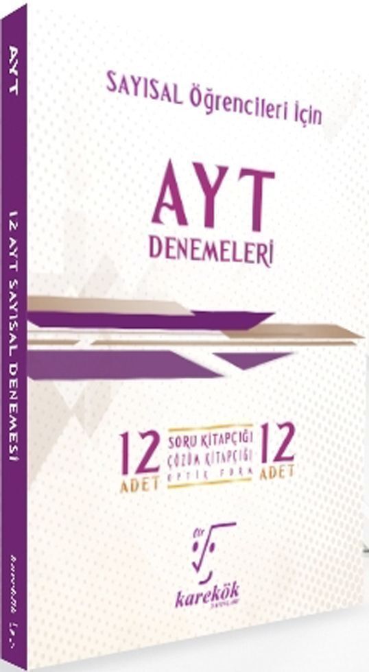 Karekök Yayınları AYT Sayısal Öğrencileri İçin 12li Denemeleri