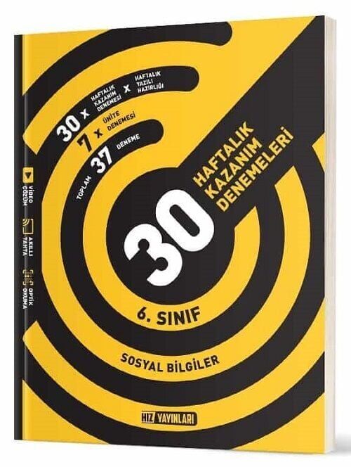 Hız Yayınları 6. Sınıf Sosyal Bilgiler 30 Deneme Hız Yayınları