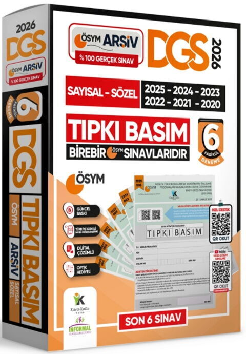 İnformal Yayınları 2026 DGS Çıkmış Soru Tıpkı Basım ÖSYM TAM Kitapçık SAY- SÖZ TM Türkiye Geneli 6lı Deneme
