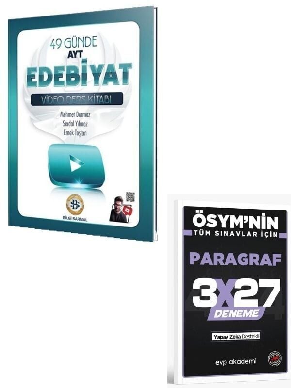 BilgiSarmal 2027 AYT Edebiyat 49 Günde Video Ders Kitabı+ EVP Akademi Paragraf