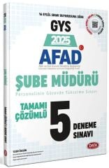 Data 2025 GYS AFAD Şube Müdürü 5 Deneme Çözümlü Görevde Yükselme Data Yayınları