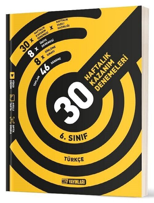 Hız Yayınları 6. Sınıf Türkçe 30 Haftalık Kazanım Denemeleri