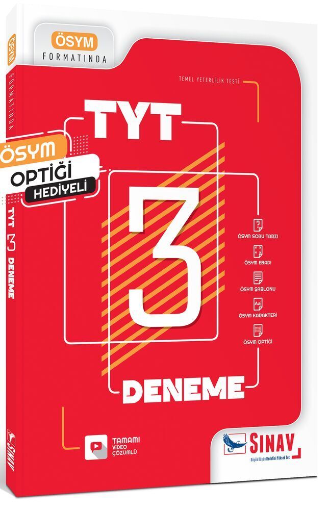 Sınav Yayınları TYT Tamamı Video Çözümlü 3 Deneme