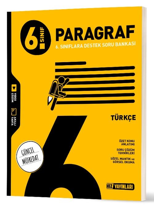 Hız Yayınları 6. Sınıf Türkçe Paragraf Soru Bankası