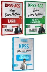 Tonyukuk 2026 KPSS Tarih + Türkiye Coğrafyası + Vatandaşlık Video Ders Notları 3 lü Set - Yasin Korkut, Selman Kılınç, Cihan Polat Tonyukuk Yayıncılık