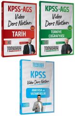 Tonyukuk 2026 KPSS Tarih + Türkiye Coğrafyası + Vatandaşlık Video Ders Notları 3 lü Set - Yasin Korkut, Selman Kılınç, Cihan Polat Tonyukuk Yayıncılık