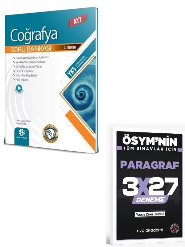 BilgiSarmal 2027 AYT Coğrafya Soru Bankası+ EVP Akademi Paragraf