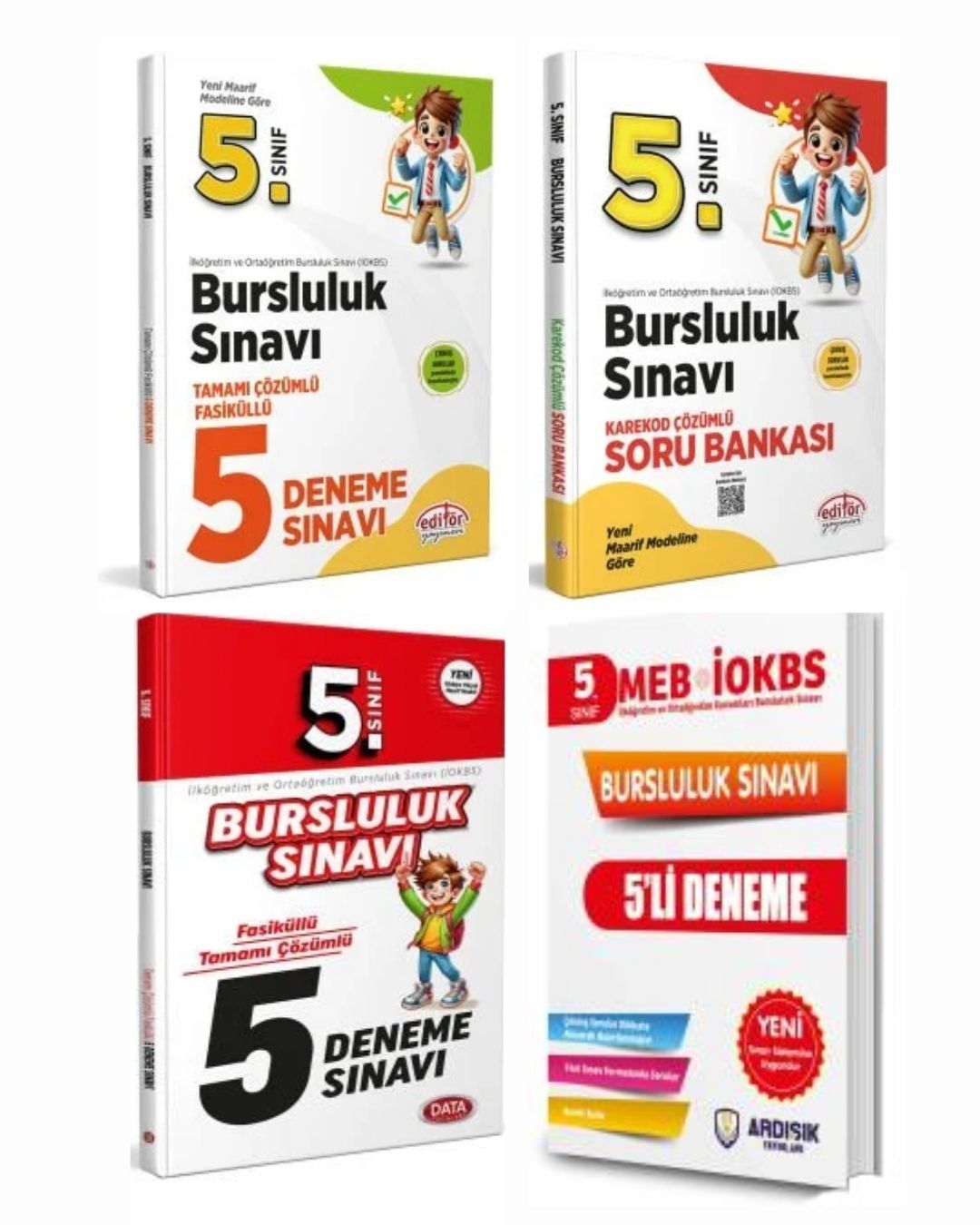 Data 2025 5. Sınıf Bursluluk 15 Deneme + Editör Soru Bankası 4 lü Set Data + Ardışık