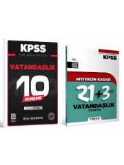 Marka + EVP İhtiyacın Kadar KPSS Vatandaşlık 24+10 Deneme 2 li Set