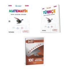 2027 Limit 8. Sınıf Föyleri Matematik + Türkçe 13 Föy Konu + anla kazan paragraf deneme 3'lü Set